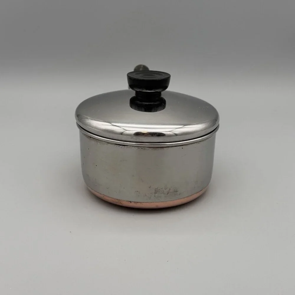 Vintage Revere Ware 1801 1 Qt. Sauce Pan Pot with Copper Bottom & Lid